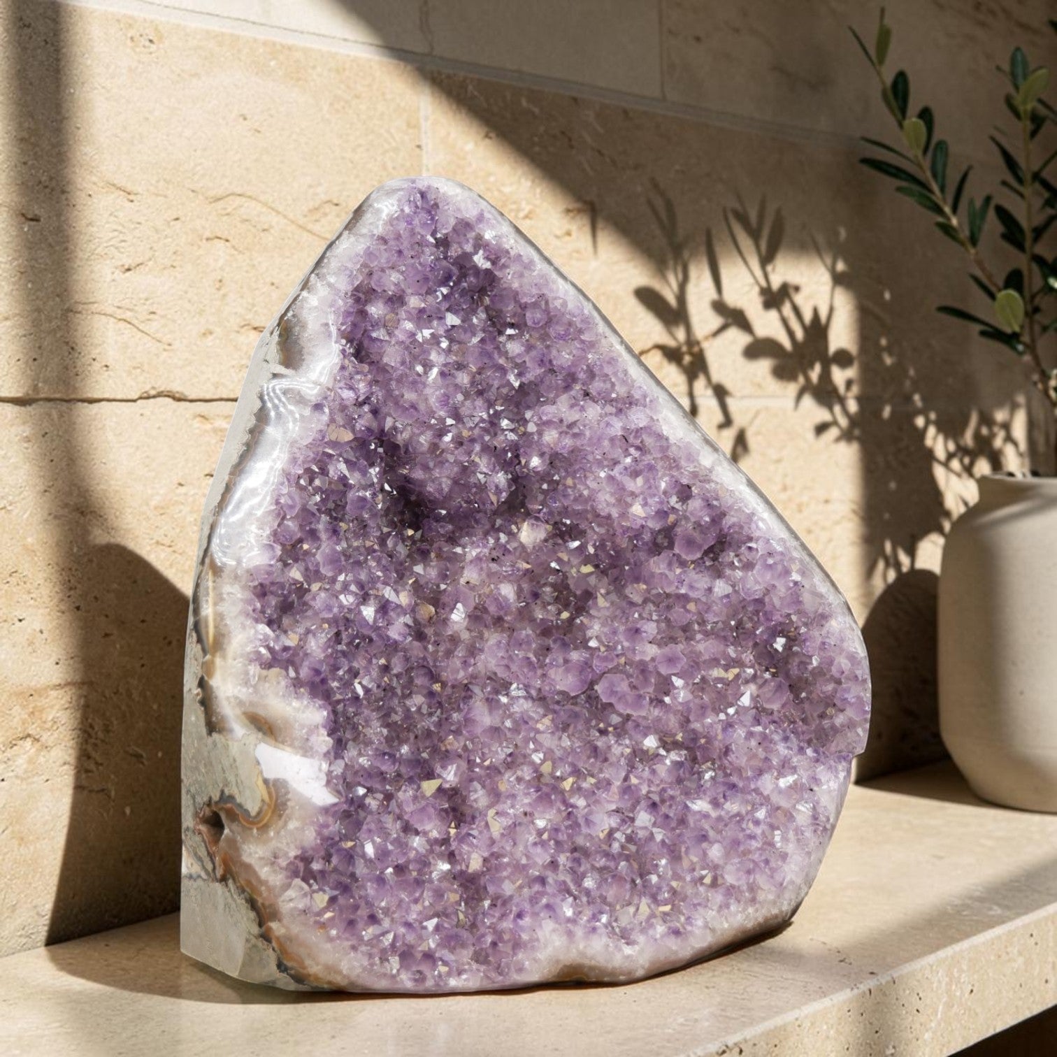 Lavender Amethyst Druzy Geode from Artigas, Uruguay