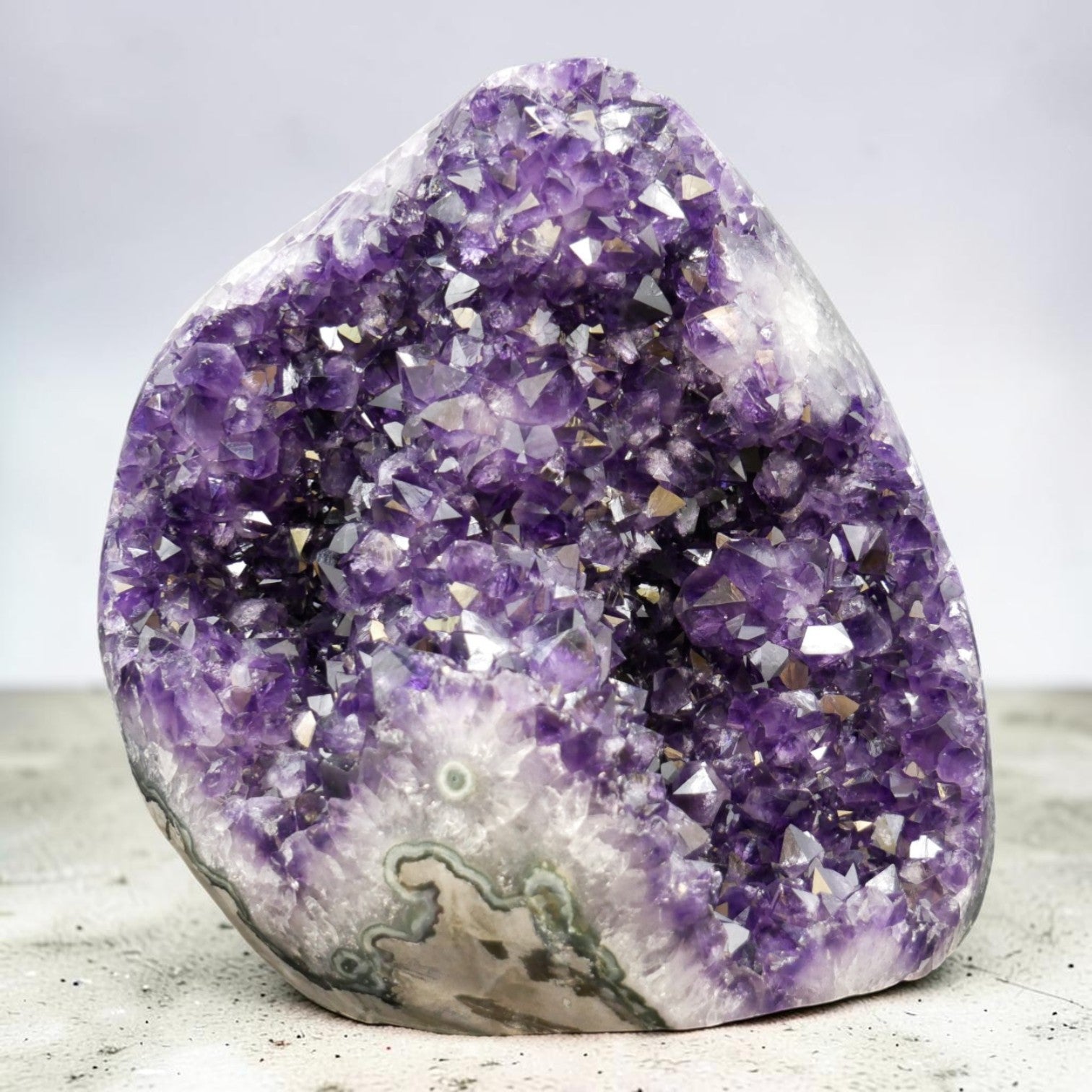 Large Amethyst Geode with Agate – 28.31 lb | Uruguayan Purple Crystal