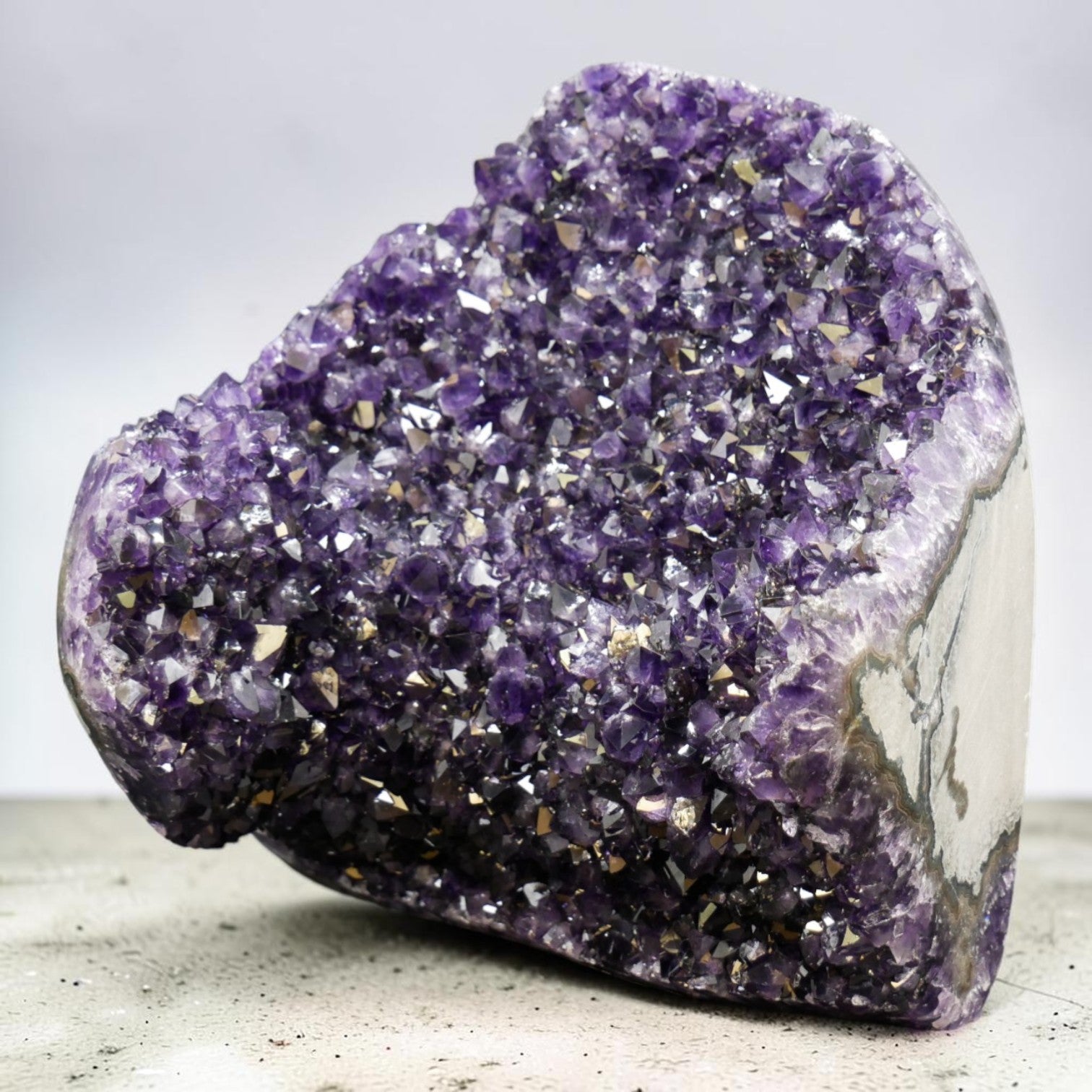 Large Deep Purple Amethyst Geode – 30.75 lb | Natural Uruguayan Crystal