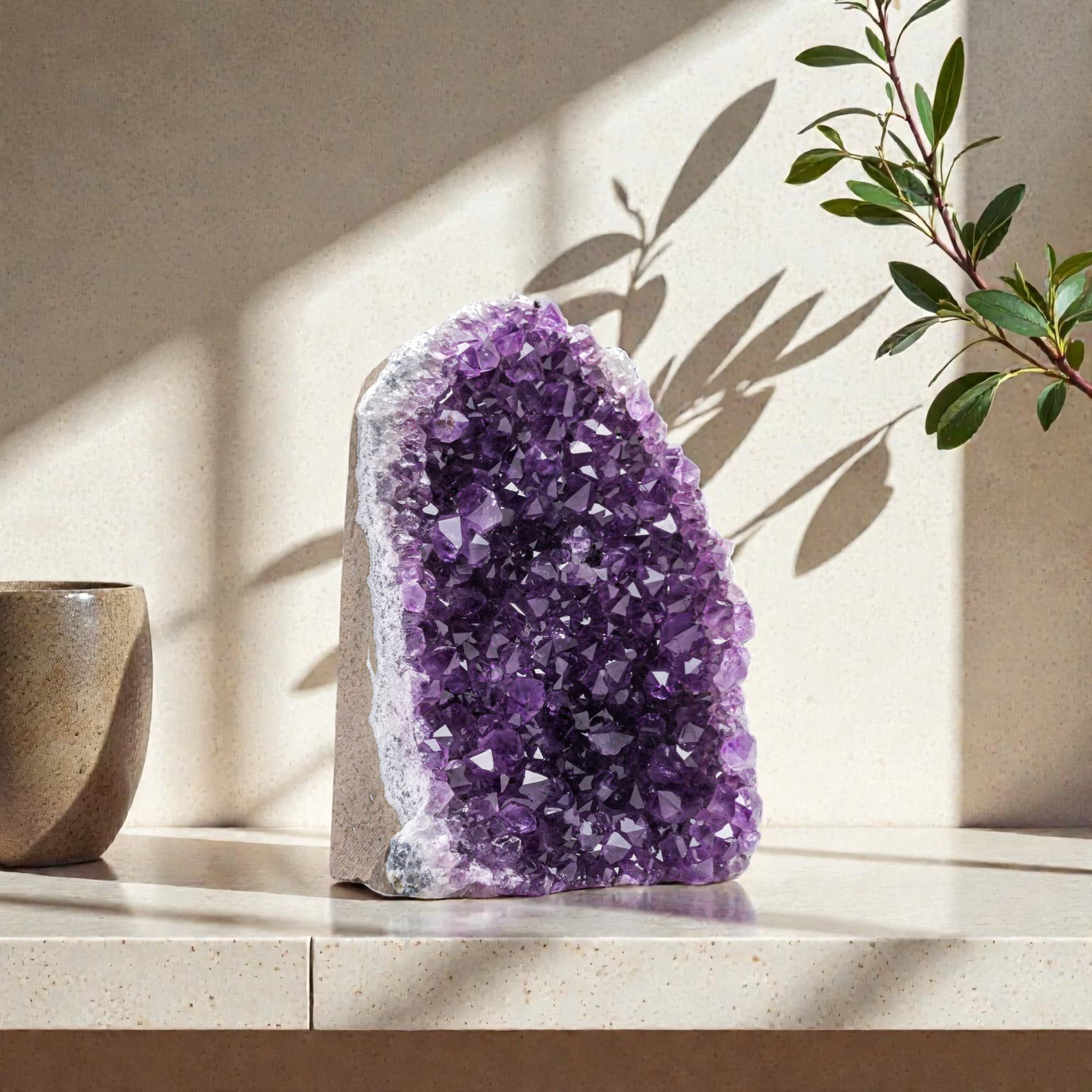 4.5" to 7.5" H
Natural crystal from Artigas, Uruguay. Trackable origin.
Deep Purple Cluster