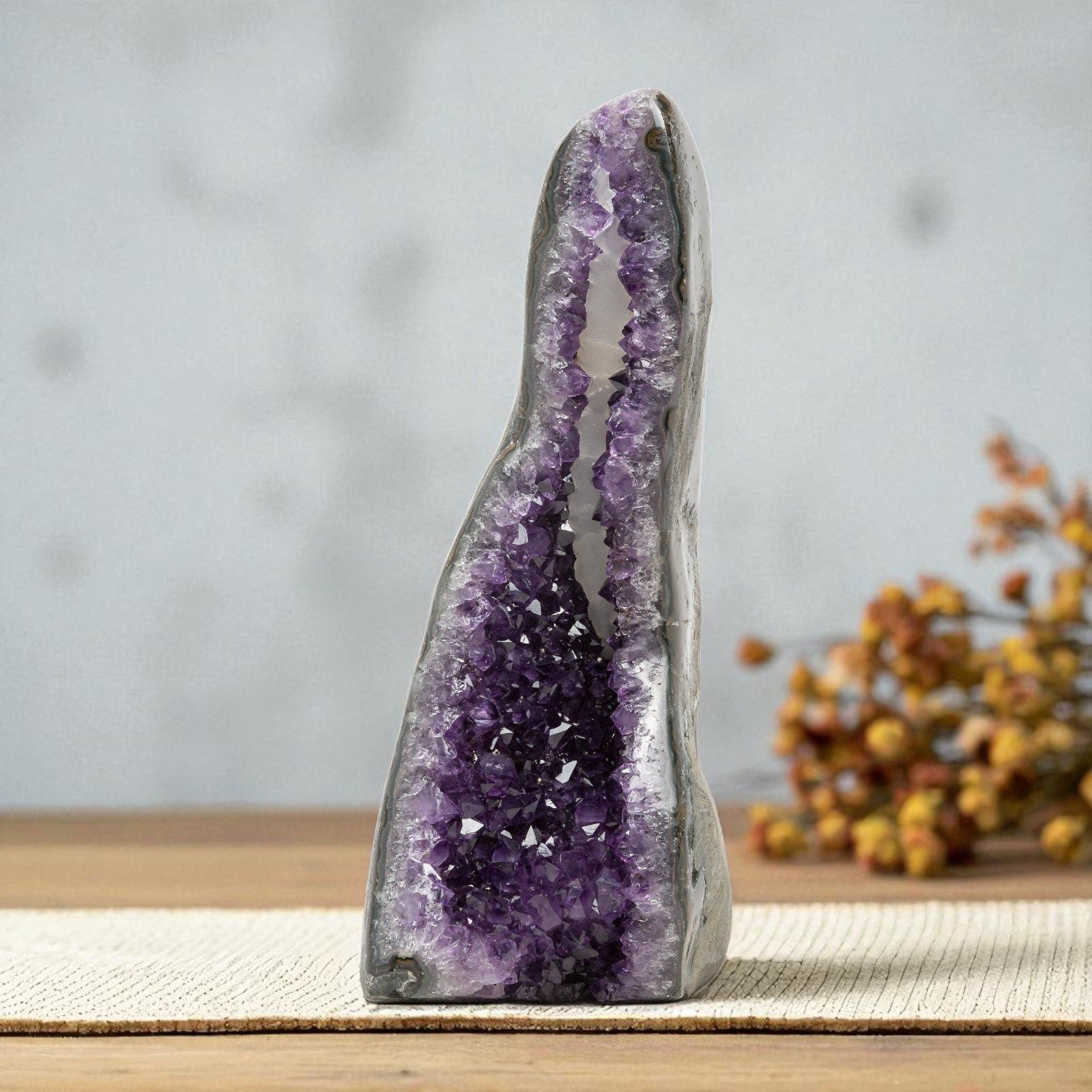 5.21 lbs Large Natural Deep Purple Crystal Cluster Stone from Uruguay