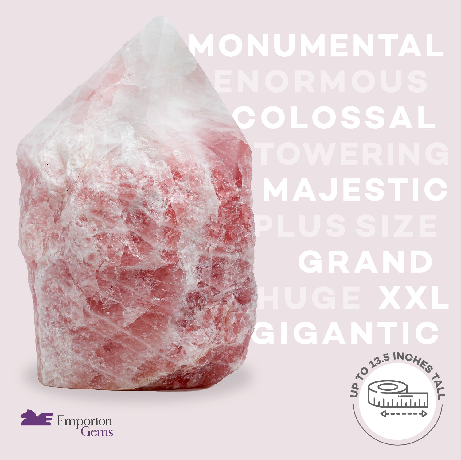 Rose Quartz Pointer - 21.5 lb