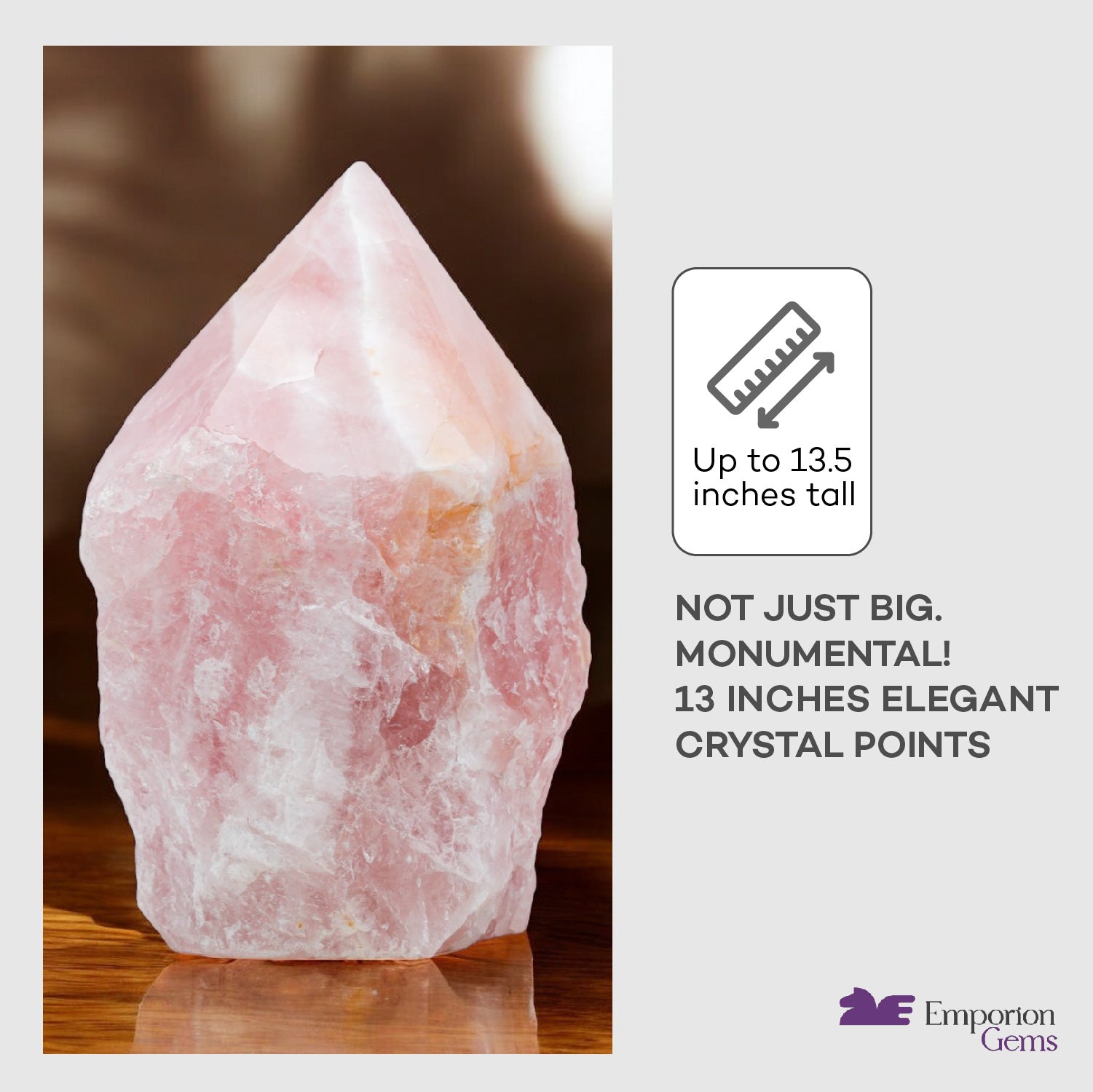 Rose Quartz Pointer - 21.5 lb