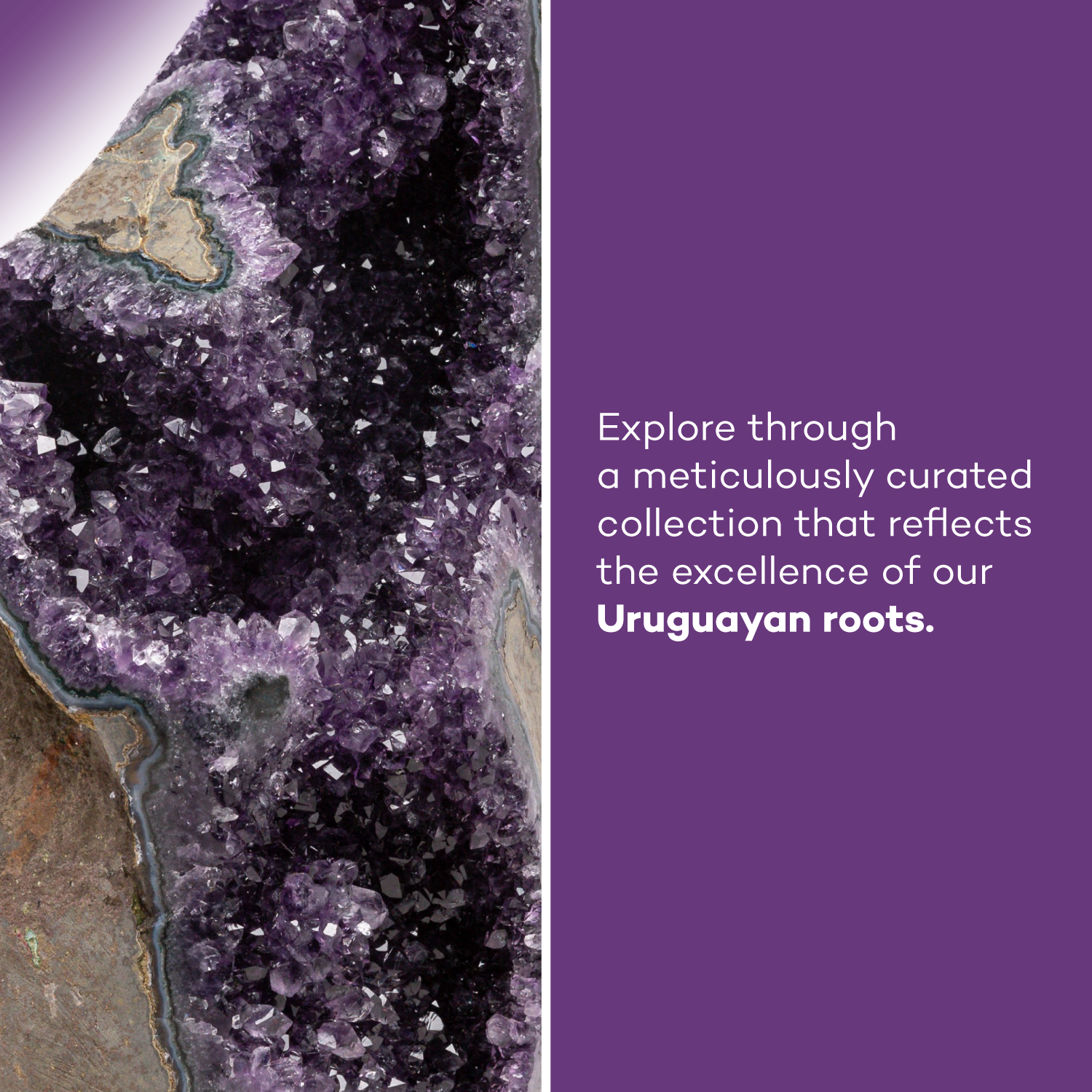 curated collection amethyst from uruguay