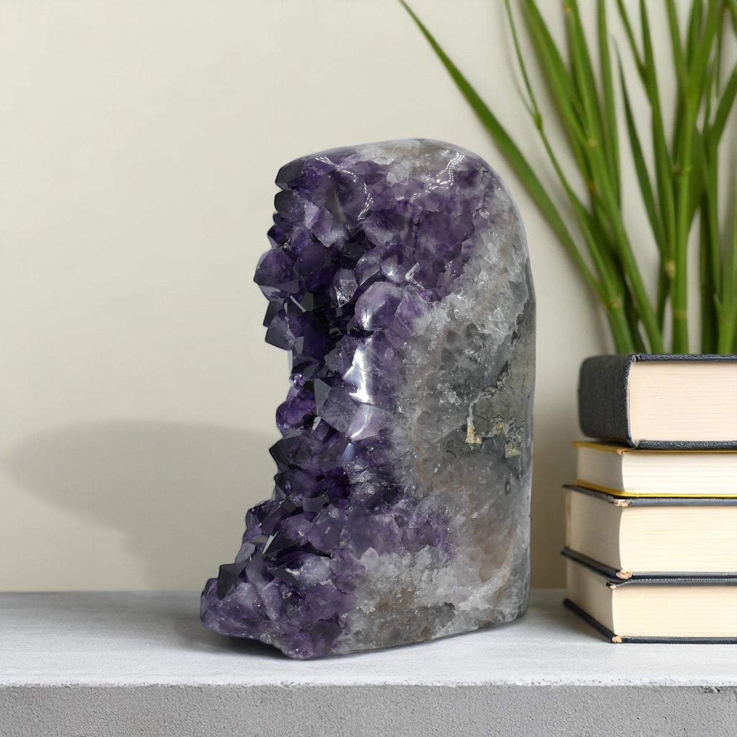 5.98 lbs Natural Deep Purple Crystal Cluster Stone from Uruguay