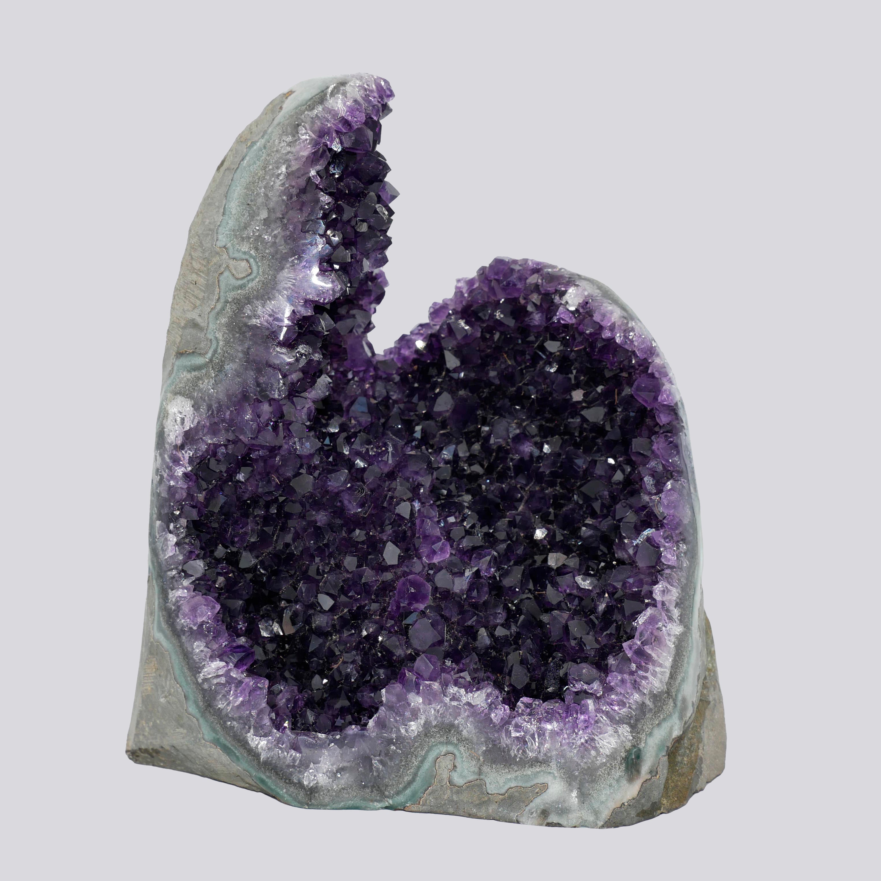 5.76 lbs Large Natural Deep Purple Crystal Cluster Stone from Uruguay