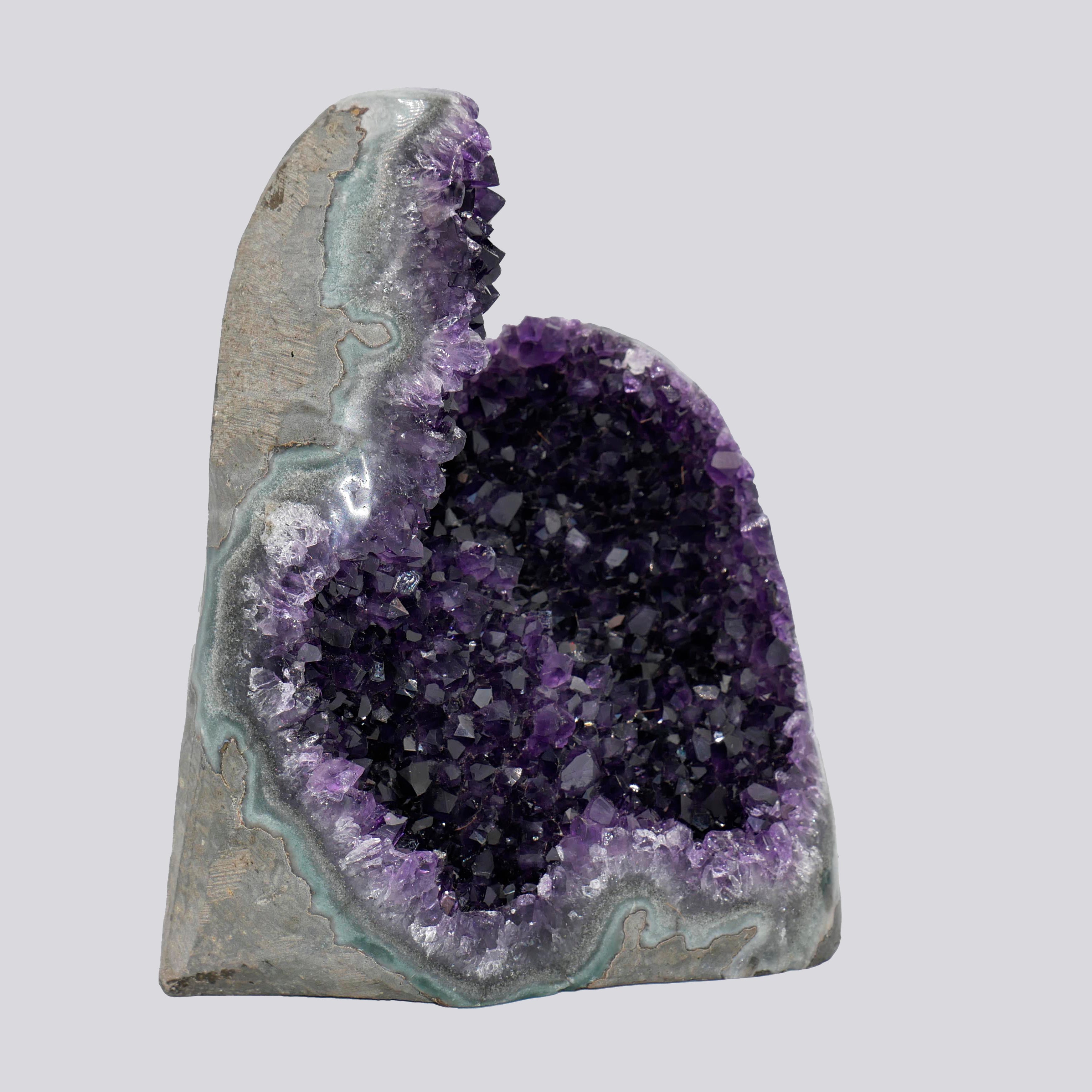 5.76 lbs Large Natural Deep Purple Crystal Cluster Stone from Uruguay