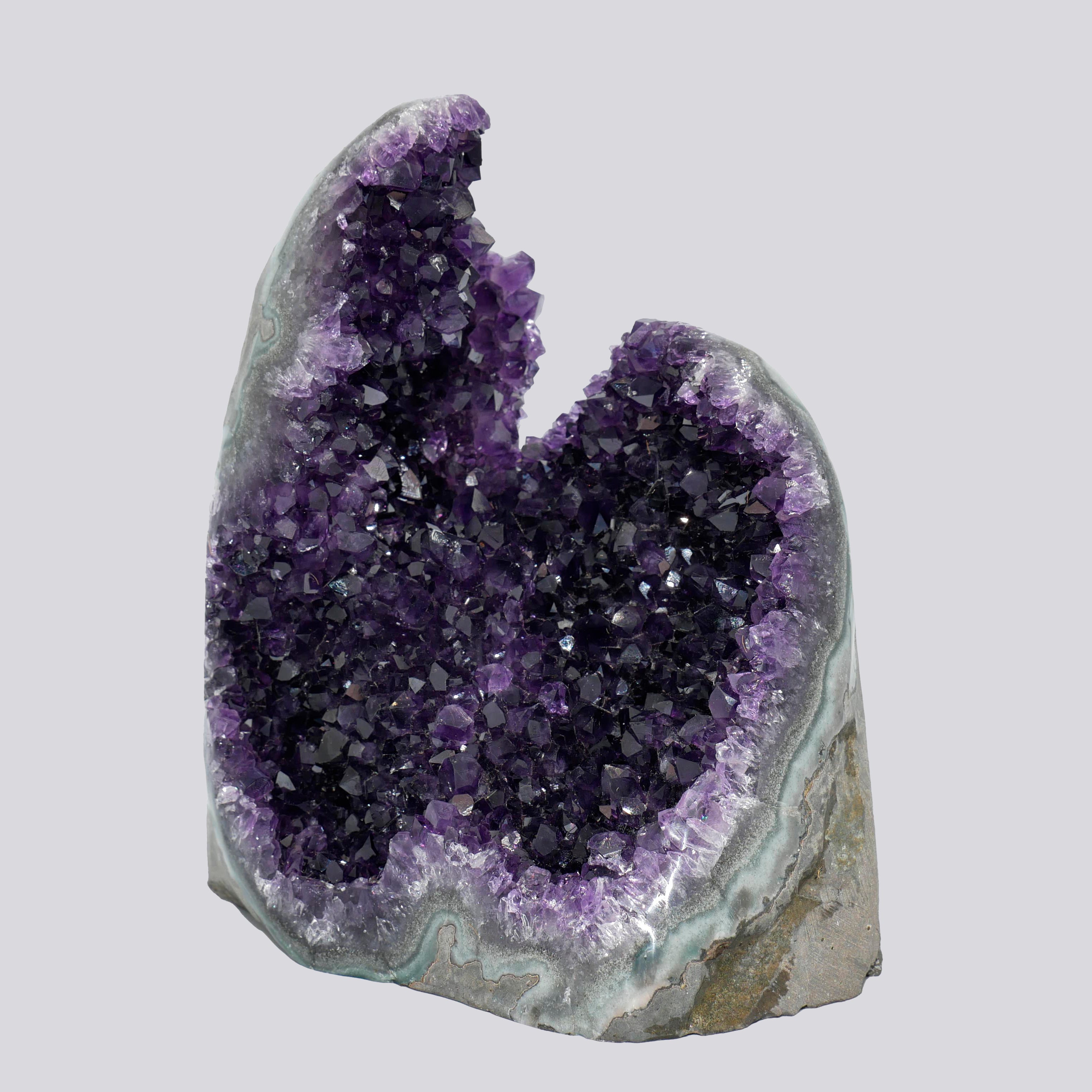 5.76 lbs Large Natural Deep Purple Crystal Cluster Stone from Uruguay
