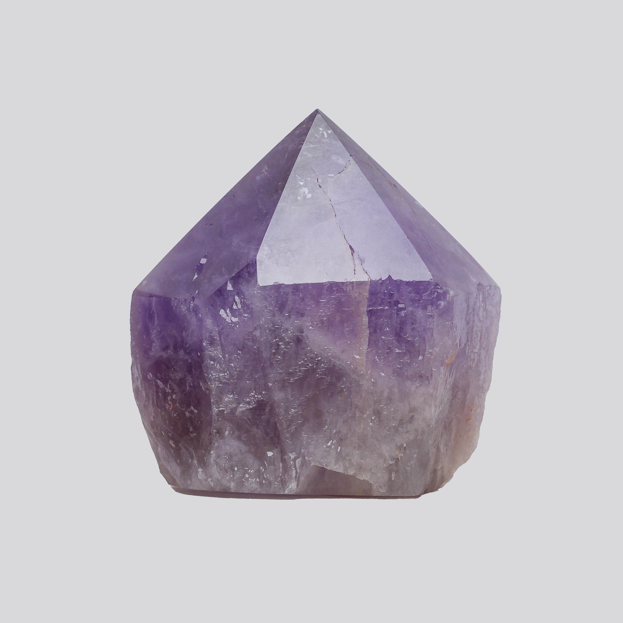 EMPORION Natural Amethyst Crystal Point – Pure Purple Gemstone