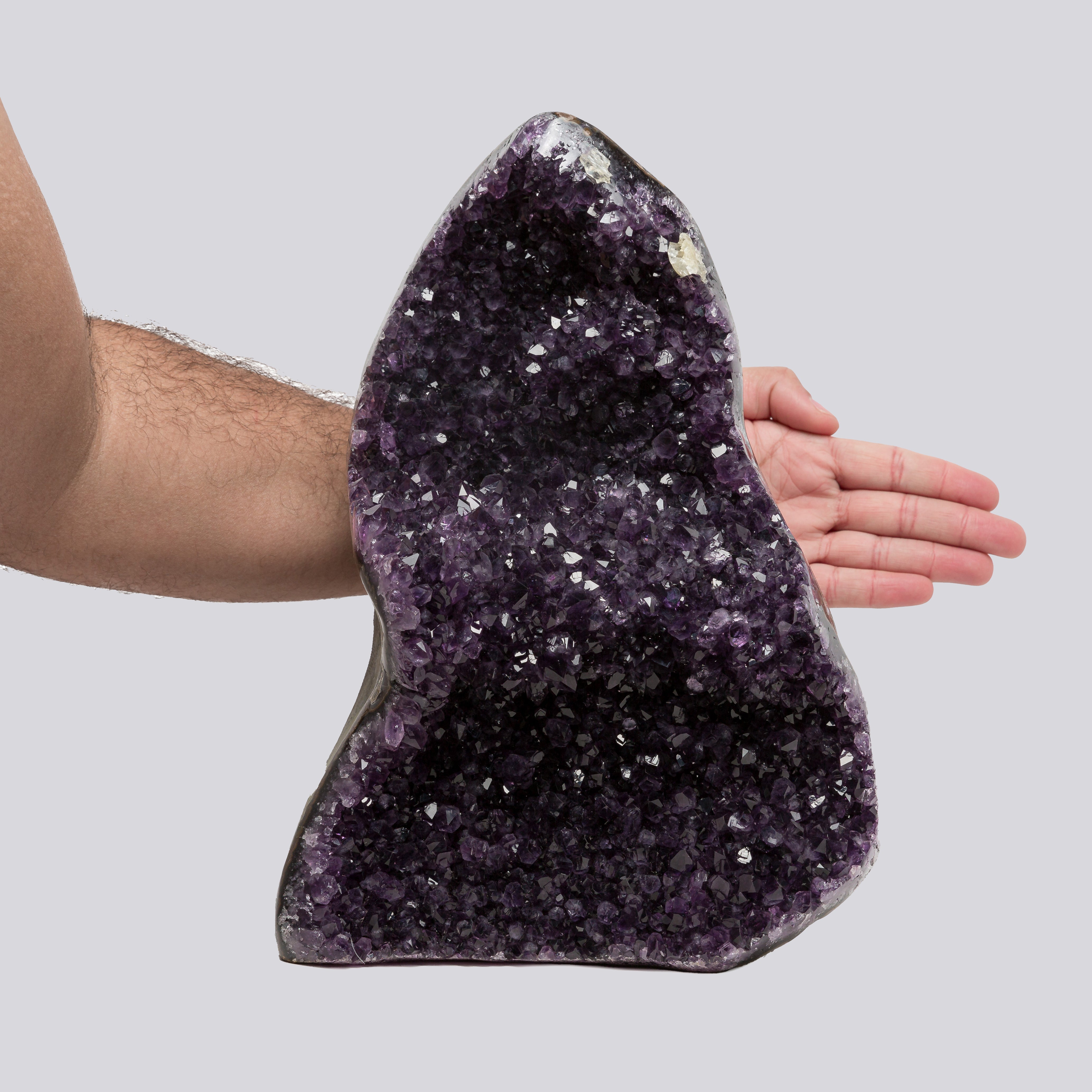 26.09 lb Natural Amethyst Geode - Super Large Crystal Cluster Stone from Uruguay Raw Geode Quartz - Purple Color