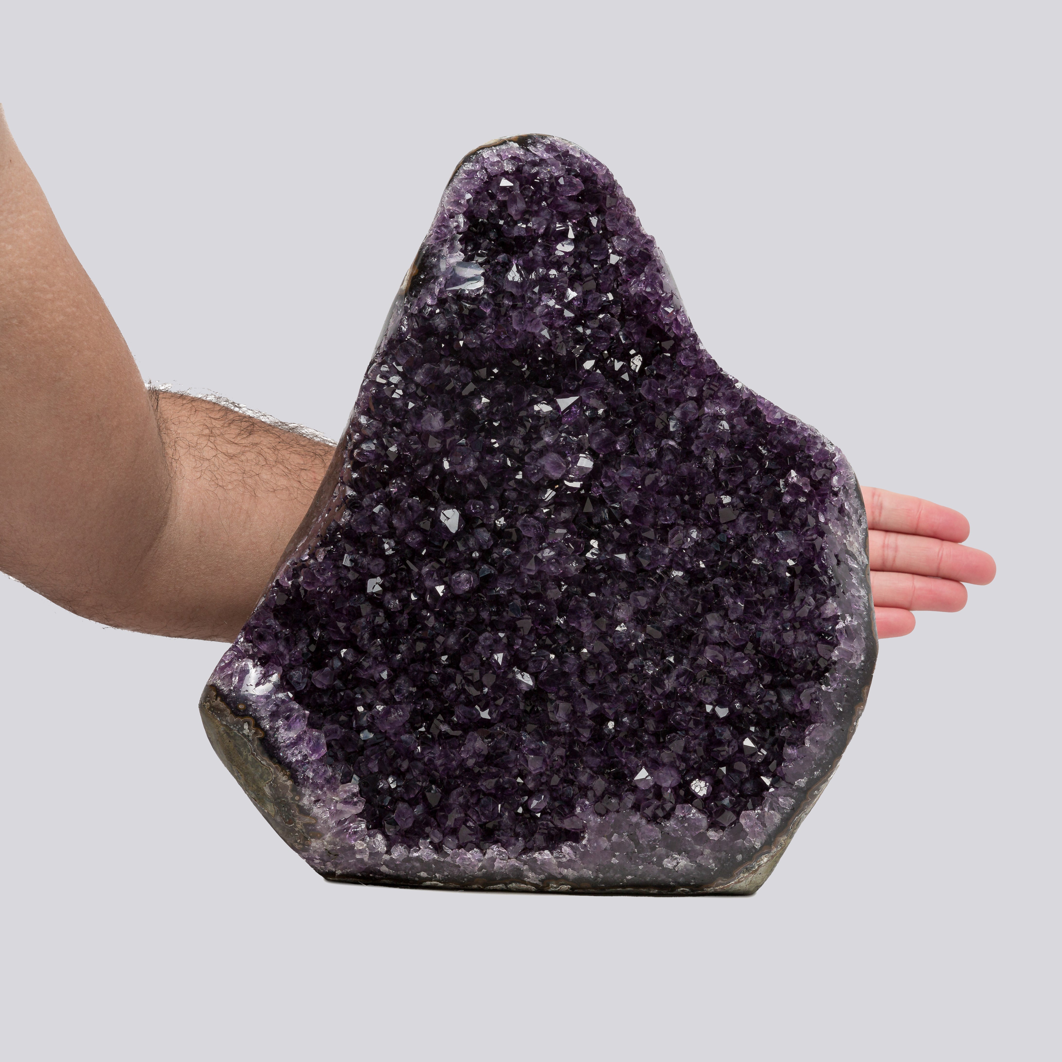 29.91 lb Natural Amethyst Geode - Super Large Crystal Cluster Stone from Uruguay Raw Geode Quartz - Purple Color