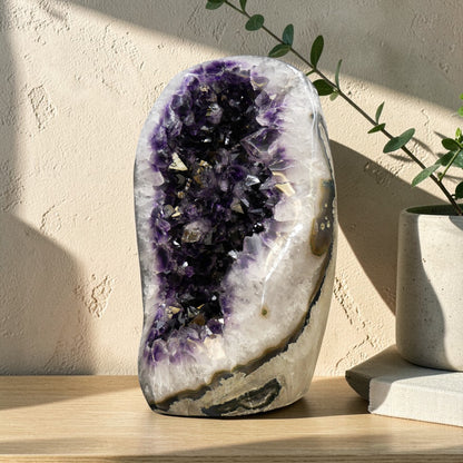 XL amethyst crystal egg
large amethyst geode egg