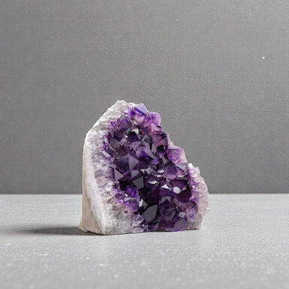 Authentic Uruguayan amethyst cluster 4–6" H, 1.5–2 lb, deep purple natural crystal formation for refined decor.