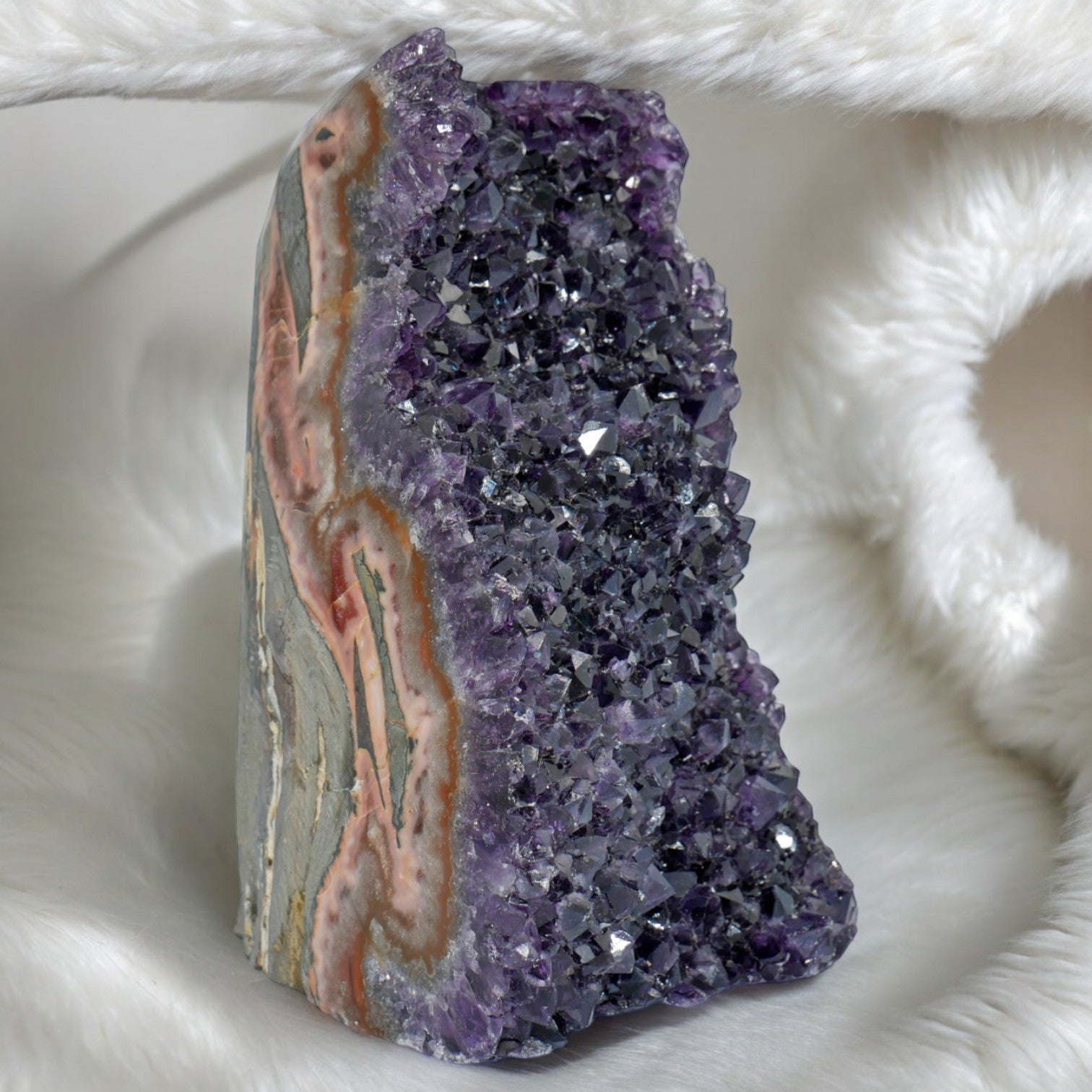 9.54 lbs Large Natural Deep Purple Crystal Cluster Stone from Uruguay