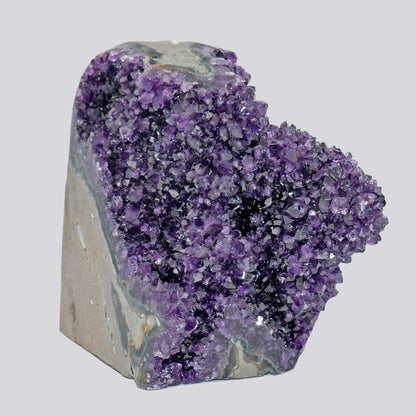 9.79 lbs Large Natural Deep Purple Crystal Cluster Stone from Uruguay