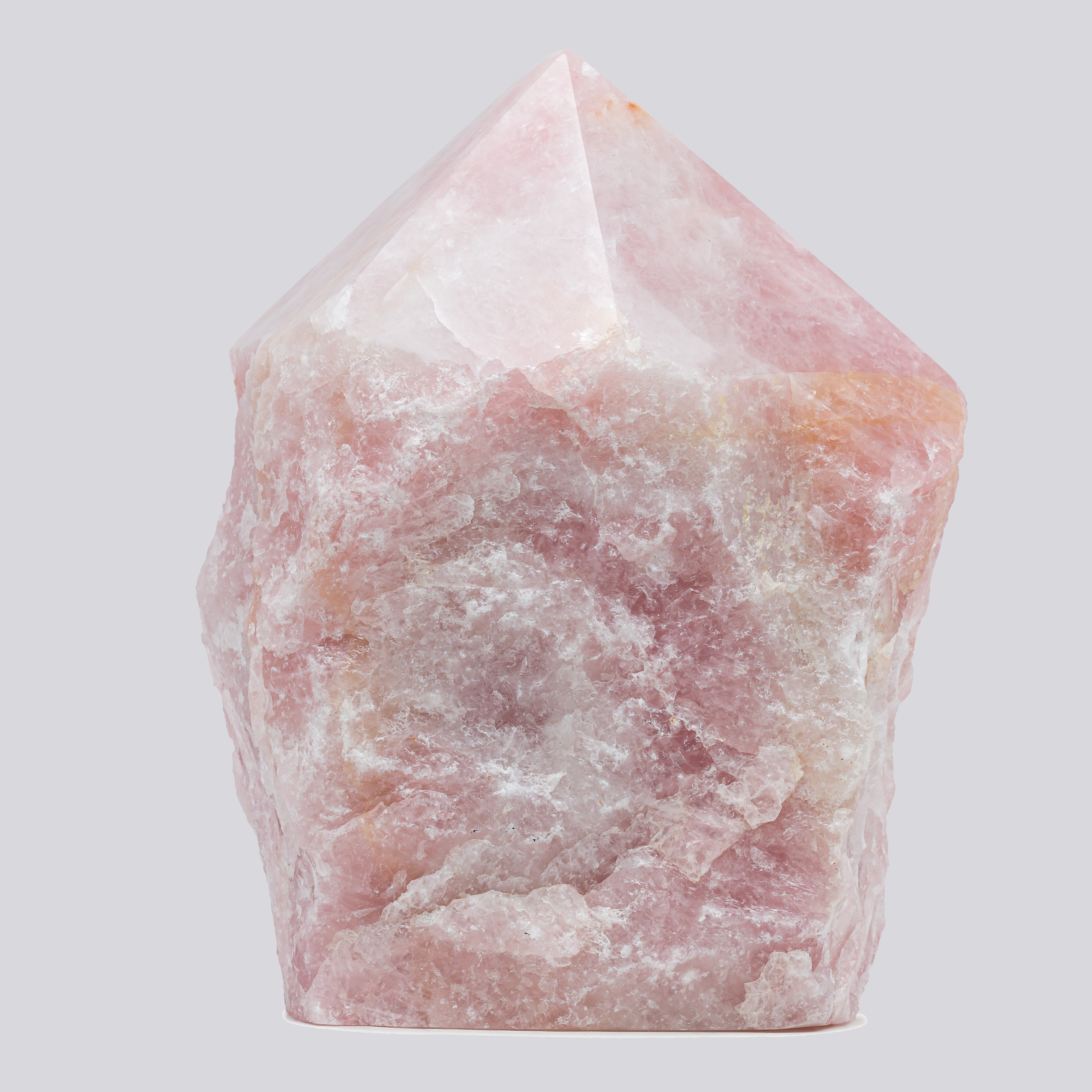 Luxury Extra Large Rose Quartz Crystal Point – 20.03 lb, 10" High, 5.5" Length, 3.5" Width – Stunning Natural Gemstone for Unique Home Decor & Memorable Gifting