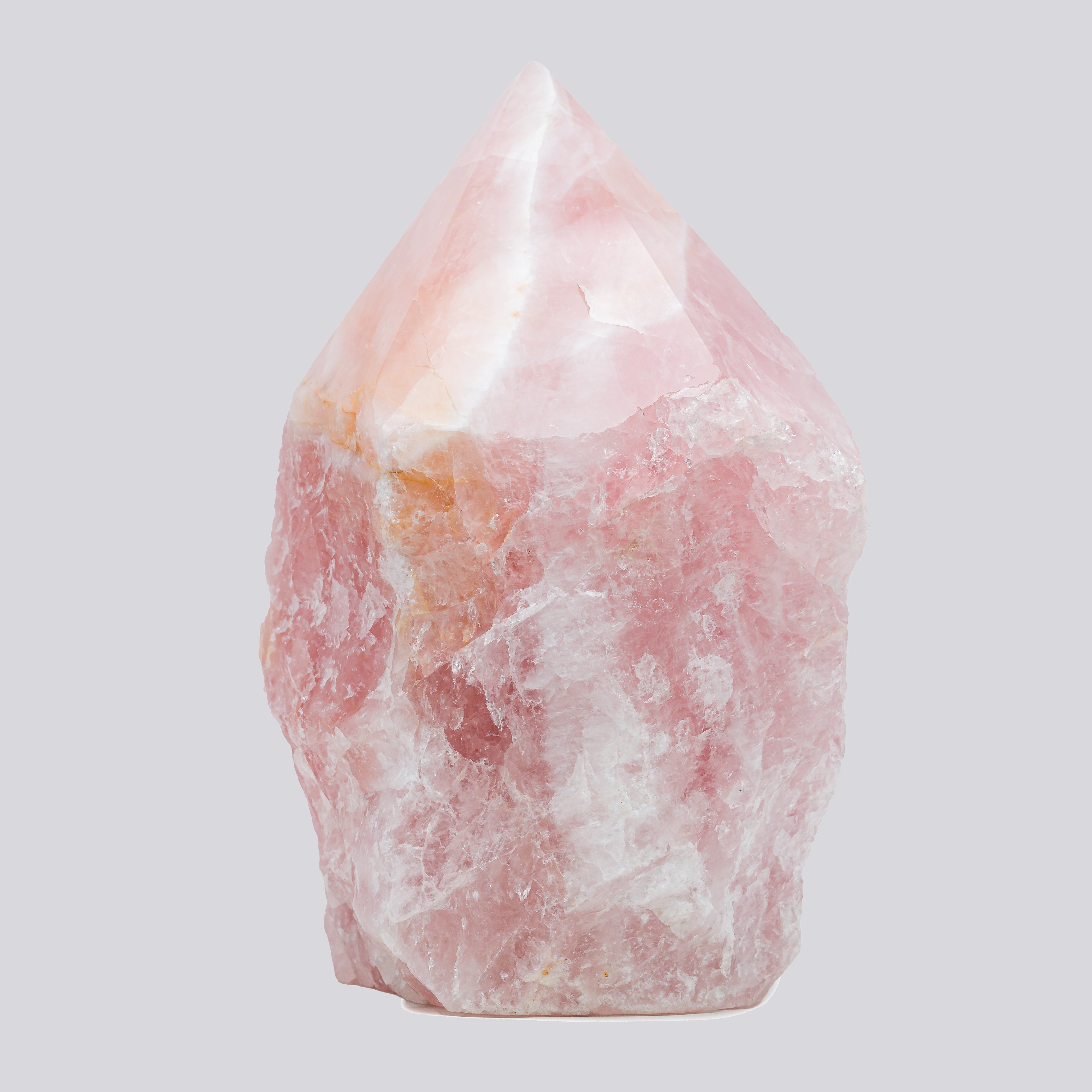 Luxury Extra Large Rose Quartz Crystal Point – 21.5 lb, 11" High, 5" Length, 4" Width – Stunning Natural Gemstone for Unique Home Decor & Memorable Gifting