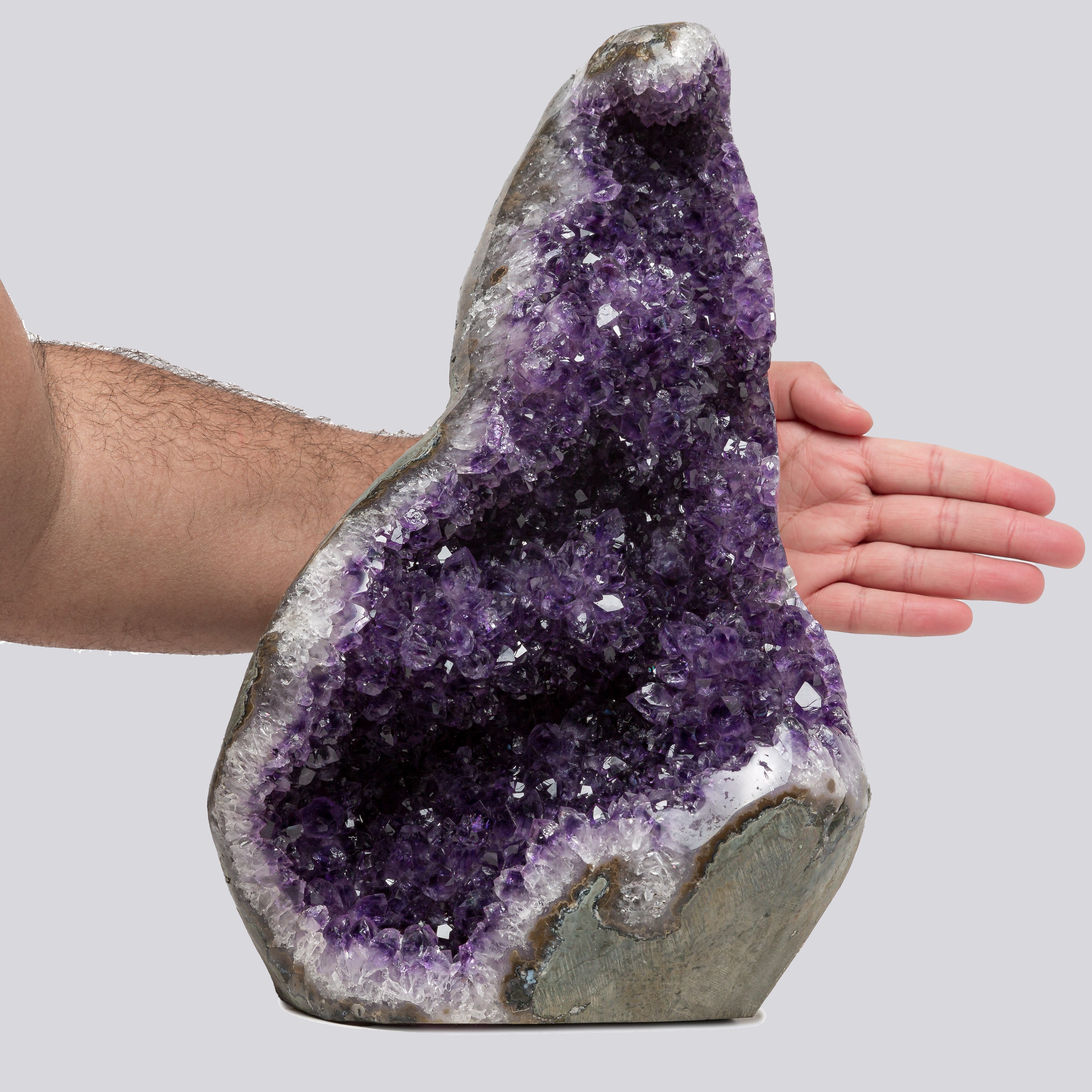 26.11 lb Natural Amethyst Geode - Super Large Crystal Cluster Stone from Uruguay Raw Geode Quartz - Purple Color