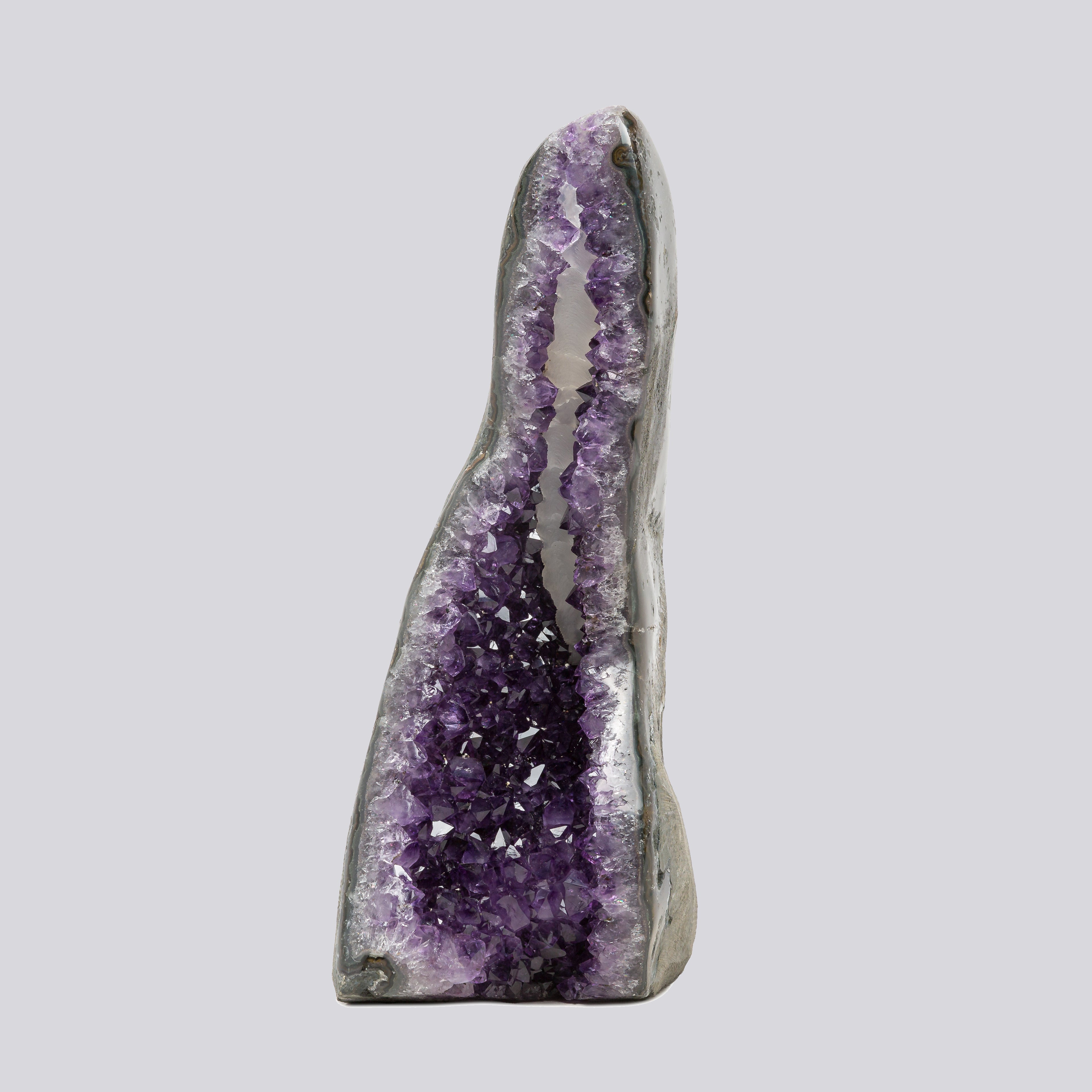 5.21 lbs Large Natural Deep Purple Crystal Cluster Stone from Uruguay
