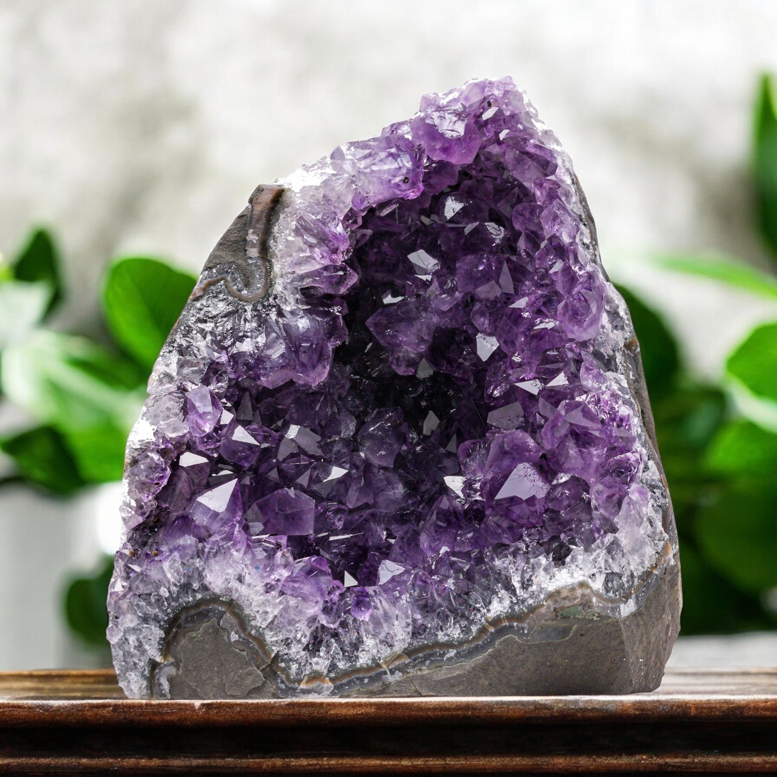 4 lb to 5 lb Deep Purple Natural Amethyst Crystal Clusters (Approximate Height: 4.5" to 9") from Uruguay, Raw Geode Quartz