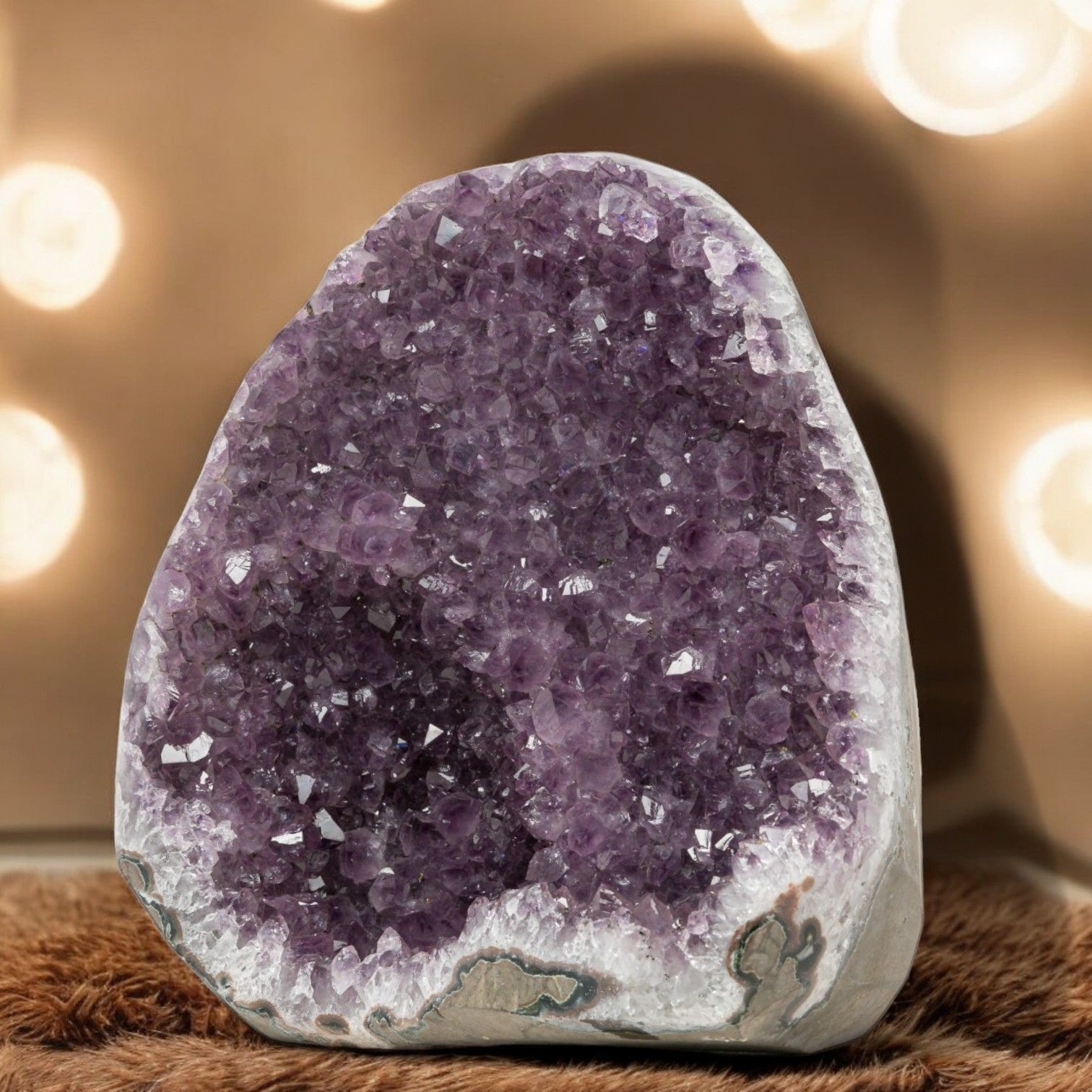 18.49 lbs Unique Collectors Quality Amethyst Geode - Large Natural Deep Purple Crystal Cluster Stone from Uruguay