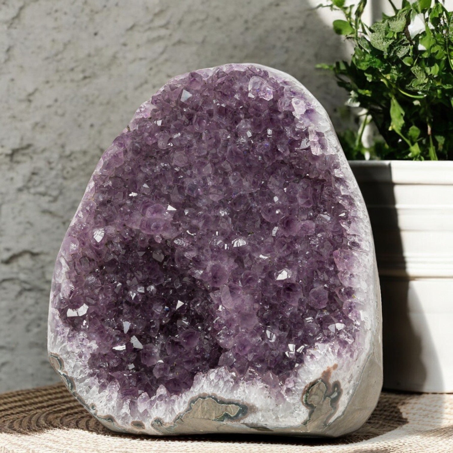 18.49 lbs Unique Collectors Quality Amethyst Geode - Large Natural Deep Purple Crystal Cluster Stone from Uruguay