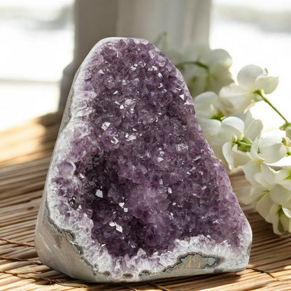 18.49 lbs Unique Collectors Quality Amethyst Geode - Large Natural Deep Purple Crystal Cluster Stone from Uruguay