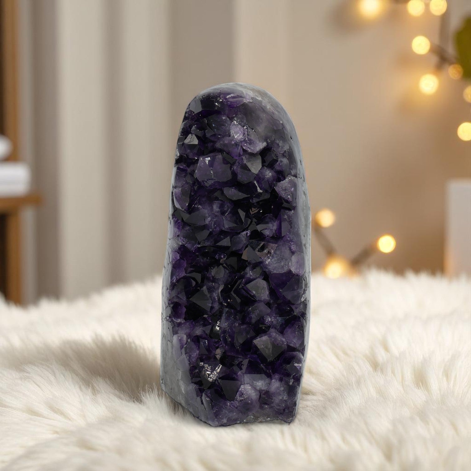 5.98 lbs Natural Deep Purple Crystal Cluster Stone from Uruguay