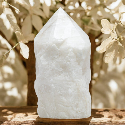 Luxury Extra Large Clear Crystal Point – 29.65 lb, 13" High, 6" Length, 5.5" Width – Stunning Natural Gemstone for Unique Home Decor & Memorable Gifting