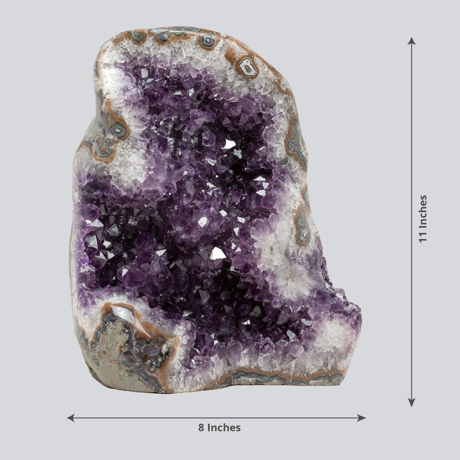 27.32 lb Natural Amethyst Geode - Super Large Crystal Cluster Stone from Uruguay Raw Geode Quartz - Purple Color