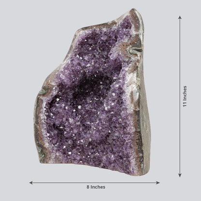 23.08 lb Natural Amethyst Geode - Super Large Crystal Cluster Stone from Uruguay Raw Geode Quartz - Purple Color