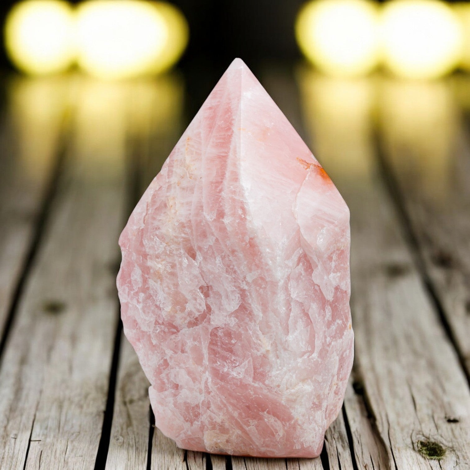 Luxury Extra Large Rose Quartz Crystal Point – 15.45 lb, 10" High, 4.5" Length, 4" Width – Stunning Natural Gemstone for Unique Home Decor & Memorable Gifting