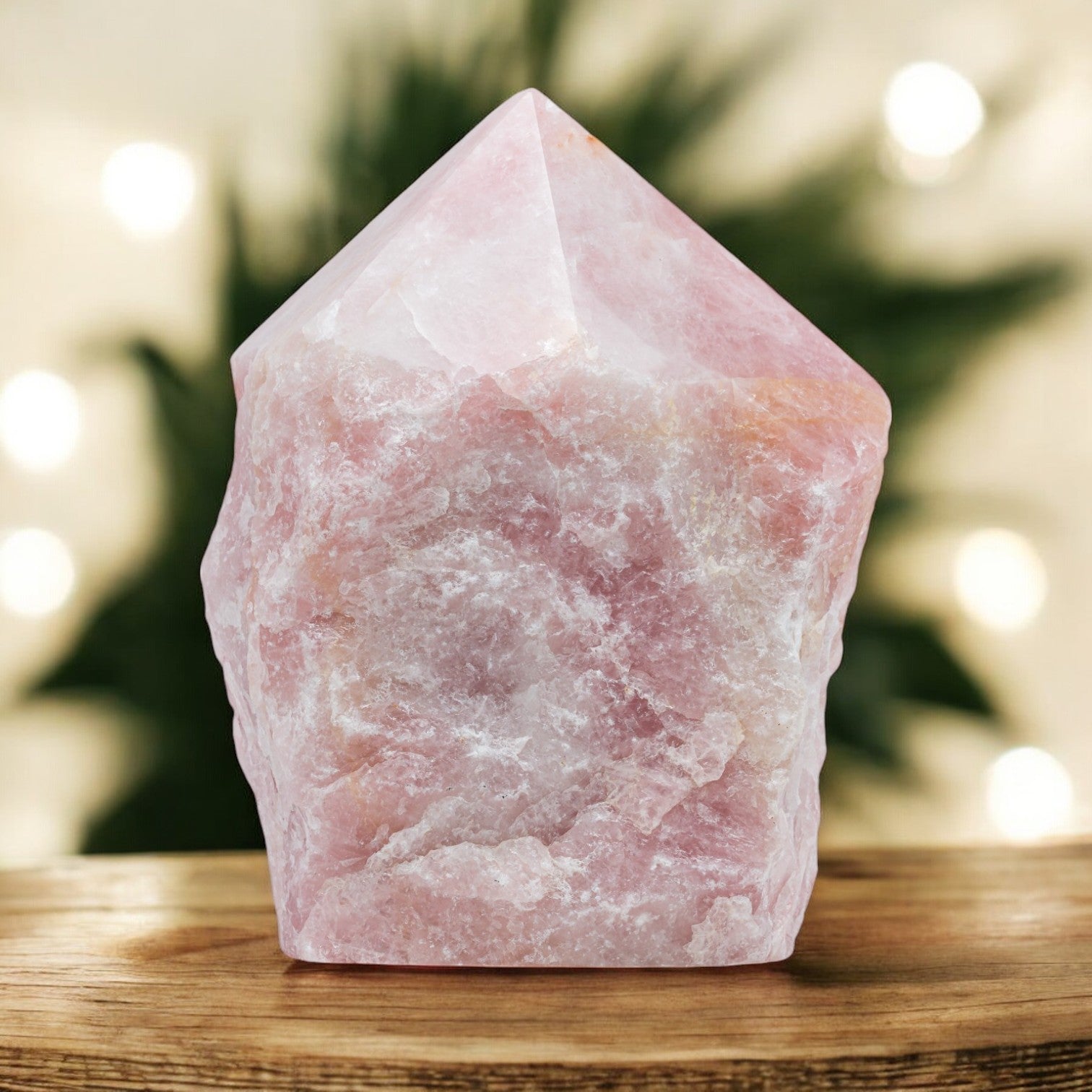 Luxury Extra Large Rose Quartz Crystal Point – 20.03 lb, 10" High, 5.5" Length, 3.5" Width – Stunning Natural Gemstone for Unique Home Decor & Memorable Gifting