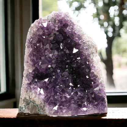 2 lb to 3 lb Deep Purple Natural Amethyst Crystal Clusters (Approximate Height: 4" to 7") from Uruguay Raw Geode Quartz